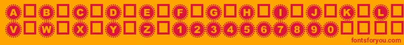 4yeoIn Font – Red Fonts on Orange Background