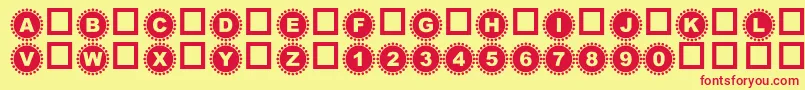 4yeoIn Font – Red Fonts on Yellow Background