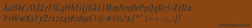 BreezeNormal Font – Black Fonts on Brown Background