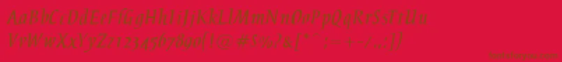 BreezeNormal Font – Brown Fonts on Red Background