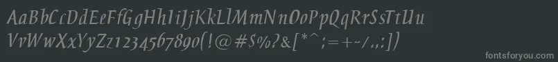 BreezeNormal Font – Gray Fonts on Black Background