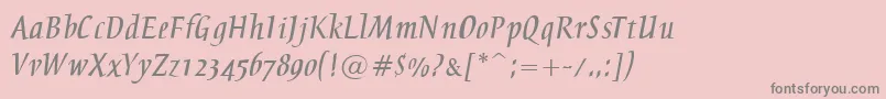 BreezeNormal Font – Gray Fonts on Pink Background