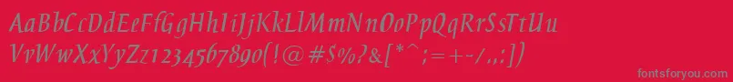 BreezeNormal Font – Gray Fonts on Red Background