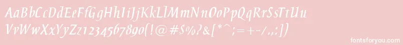 BreezeNormal Font – White Fonts on Pink Background