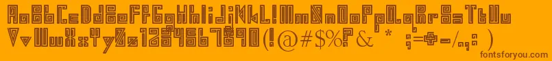 Fonte Swirl – fontes marrons em um fundo laranja