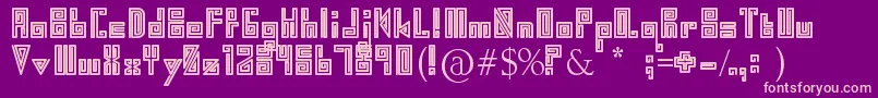 Swirl Font – Pink Fonts on Purple Background