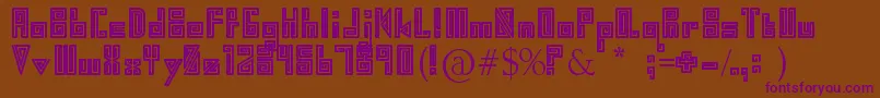 Swirl Font – Purple Fonts on Brown Background
