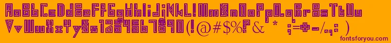 Swirl Font – Purple Fonts on Orange Background