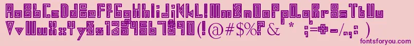 Swirl-Schriftart – Violette Schriften auf rosa Hintergrund