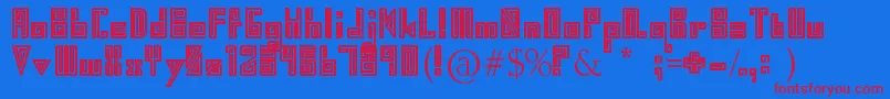Police Swirl – polices rouges sur fond bleu