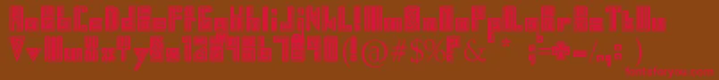 Swirl Font – Red Fonts on Brown Background