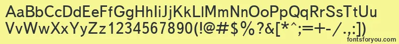 フォントText – 黒い文字の黄色い背景