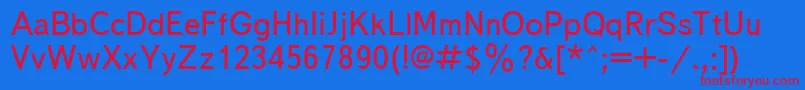 Text Font – Red Fonts on Blue Background