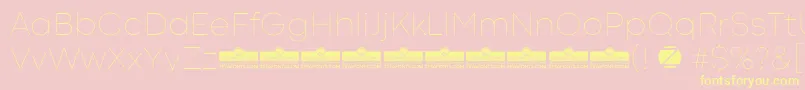 CodecColdThinTrial Font – Yellow Fonts on Pink Background