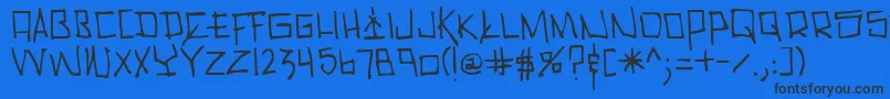 Шрифт Cholo – чёрные шрифты на синем фоне