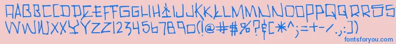 Cholo Font – Blue Fonts on Pink Background