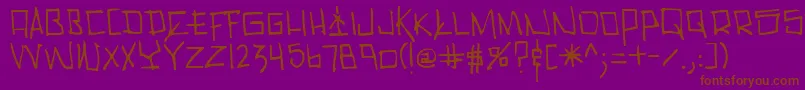 Lisätietoja Cholo-fontista Cholo-fontti – ruskeat fontit violetilla taustalla