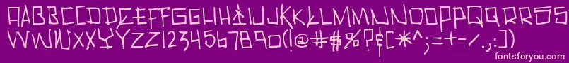 Cholo Font – Pink Fonts on Purple Background