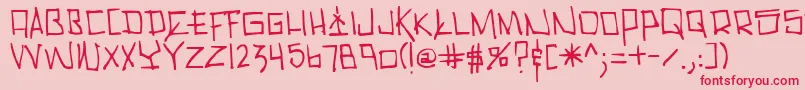 Cholo Font – Red Fonts on Pink Background