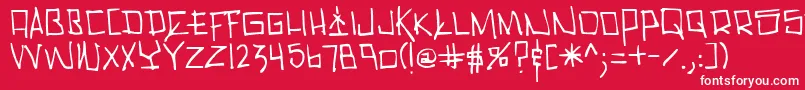 Cholo Font – White Fonts on Red Background