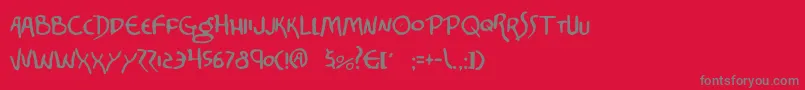 Corinthian Font – Gray Fonts on Red Background
