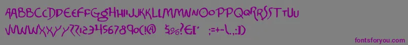 Шрифт Corinthian – фиолетовые шрифты на сером фоне
