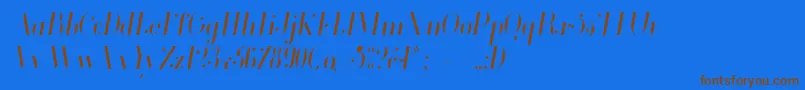 GlamorLightCondensedItalic Font – Brown Fonts on Blue Background