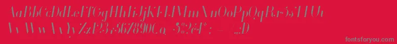 GlamorLightCondensedItalic Font – Gray Fonts on Red Background