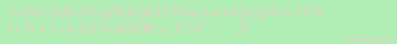 GlamorLightCondensedItalic Font – Pink Fonts on Green Background