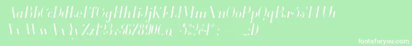 More about GlamorLightCondensedItalic Font GlamorLightCondensedItalic Font – White Fonts on Green Background