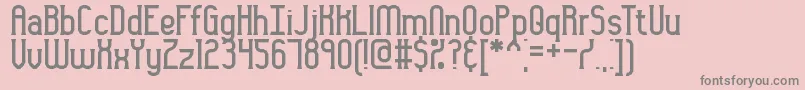 GynericBrk Font – Gray Fonts on Pink Background