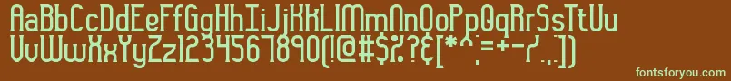 GynericBrk Font – Green Fonts on Brown Background