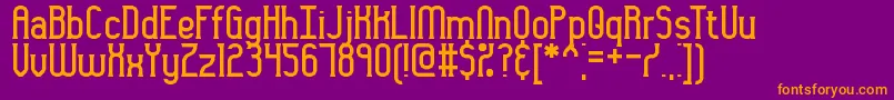 GynericBrk Font – Orange Fonts on Purple Background