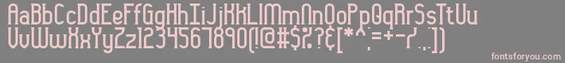 GynericBrk Font – Pink Fonts on Gray Background