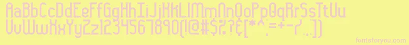 GynericBrk Font – Pink Fonts on Yellow Background