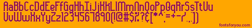 GynericBrk Font – Purple Fonts on Orange Background