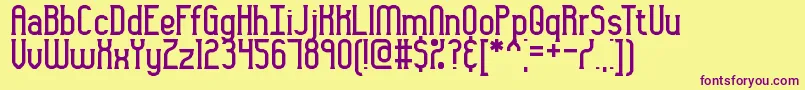 GynericBrk Font – Purple Fonts on Yellow Background