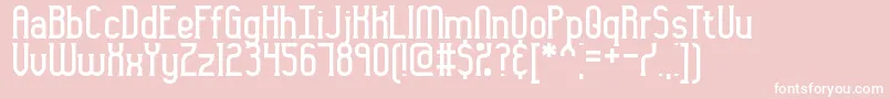 GynericBrk Font – White Fonts on Pink Background