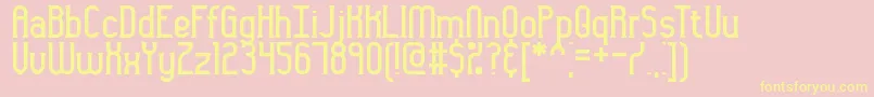 GynericBrk Font – Yellow Fonts on Pink Background