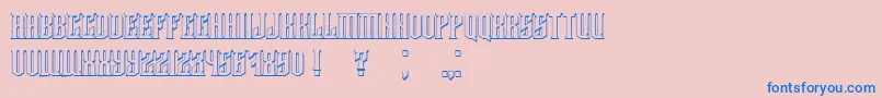 Damages3D Font – Blue Fonts on Pink Background