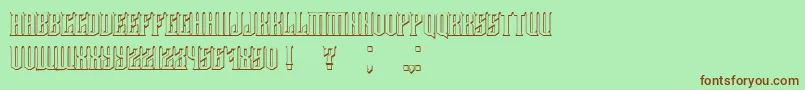 Damages3D Font – Brown Fonts on Green Background