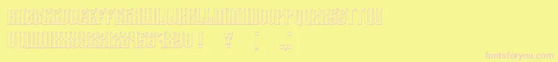 Damages3D-fontti – vaaleanpunaiset fontit keltaisella taustalla