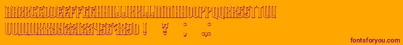 Damages3D Font – Purple Fonts on Orange Background