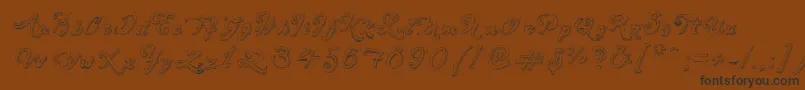 SketchHandwriting Font – Black Fonts on Brown Background