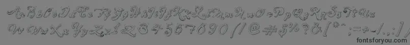 Czcionka SketchHandwriting – czarne czcionki na szarym tle