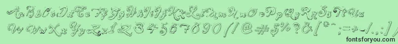 Шрифт SketchHandwriting – чёрные шрифты на зелёном фоне