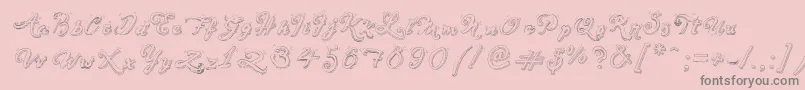 SketchHandwriting Font – Gray Fonts on Pink Background