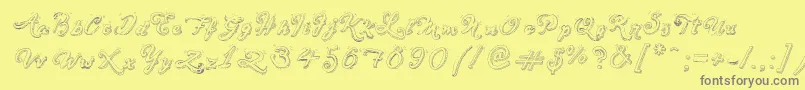 Шрифт SketchHandwriting – серые шрифты на жёлтом фоне