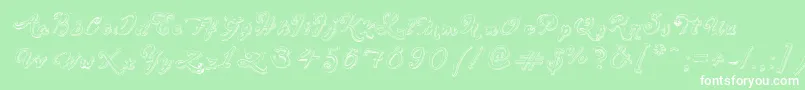 SketchHandwriting Font – White Fonts on Green Background