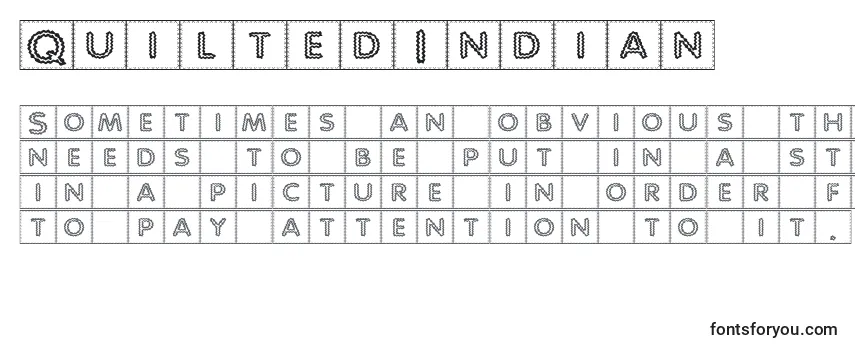 QuiltedIndian Font